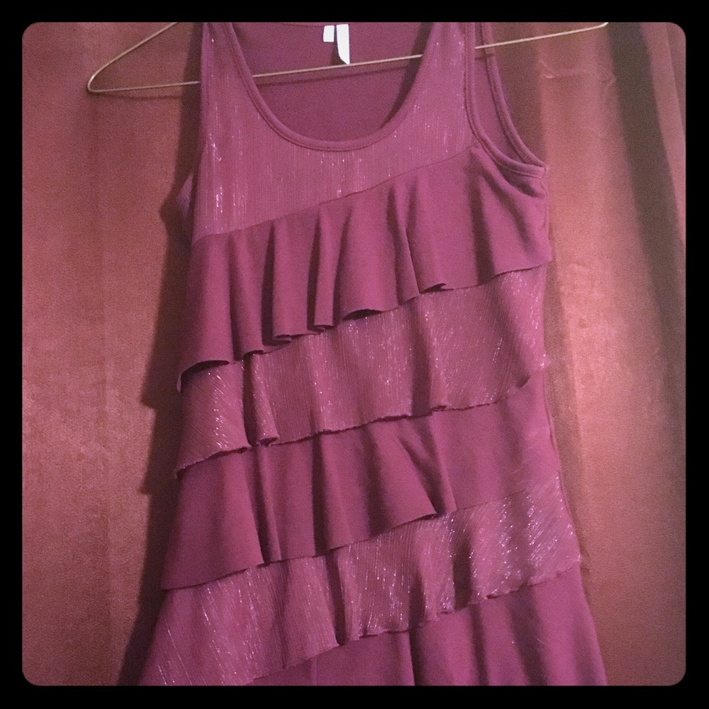 Purple Ruffles tank